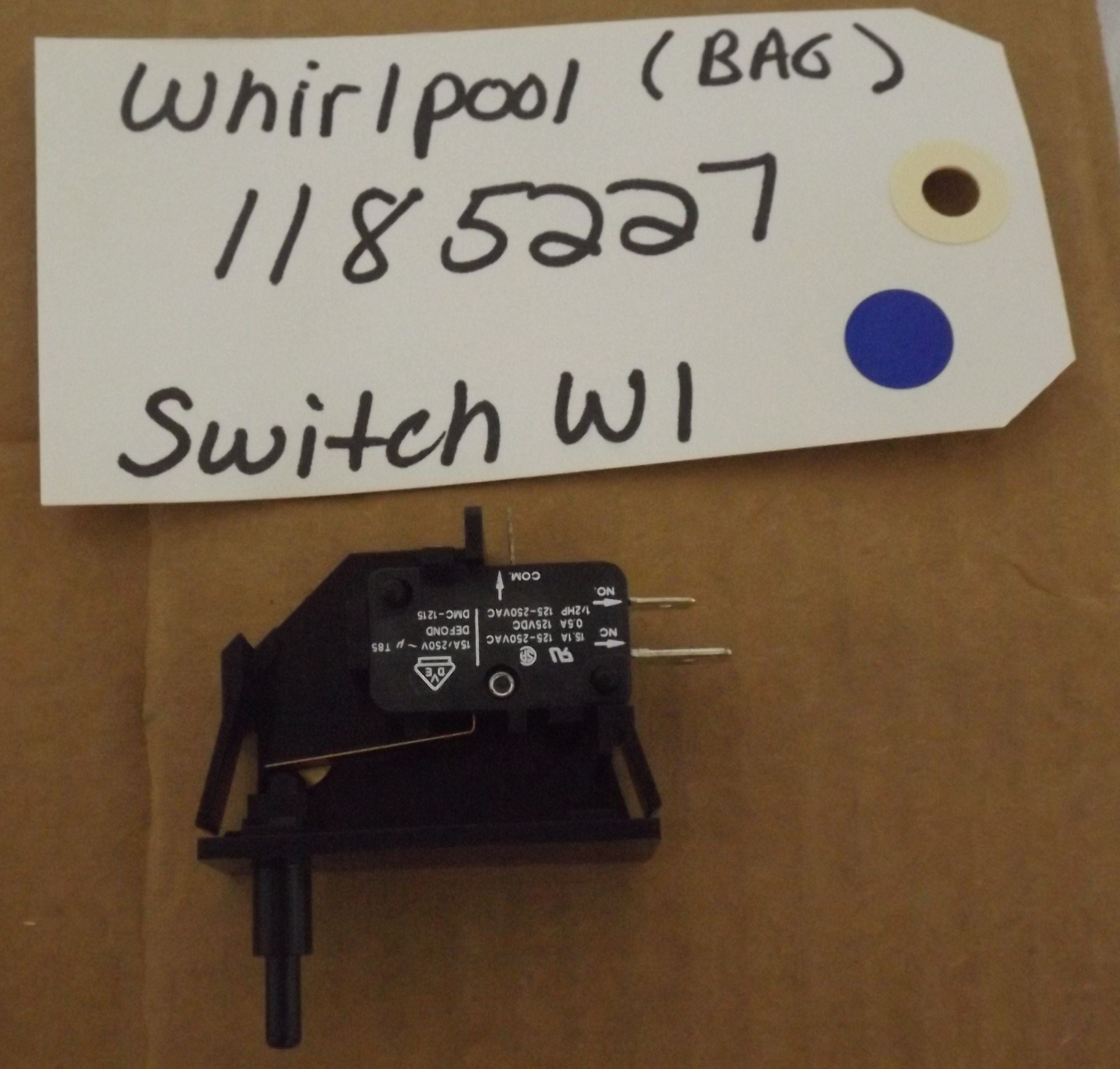 Whirlpool Refrigerator 1185227 Switch-Wl Whirlpool Refrigerator 1185227 Switch-Wl
